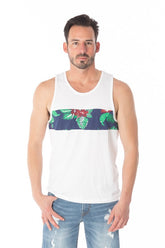 Tank Top Printed Cotton in White