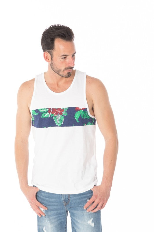 Tank Top Printed Cotton in White
