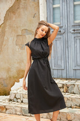 Women Casual Summer Sleeveless Halter Neck Dress