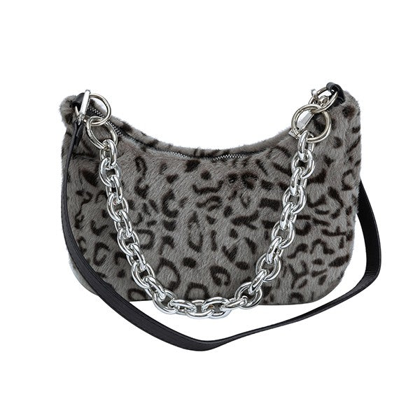 Leopard Print Plush Bag