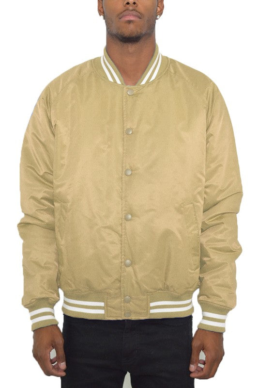 Weiv Polyester Solid Varsity Jacket