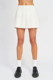 Pleated High Waist Mini Skirt
