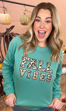 Leopard Chenille Fall Vibes Graphic Sweatshirt
