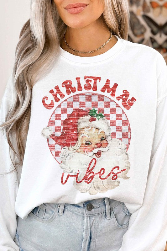 Christmas Santa Vibes Graphic Sweatshirt