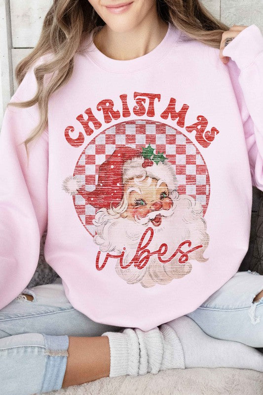 Christmas Santa Vibes Graphic Sweatshirt