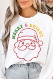 Merry and Bright Santa Graphic Sweatshirt