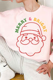 Merry and Bright Santa Oversized Sweatshirt