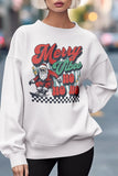 Merry Vibes Retro Santa, Christmas Sweatshirt