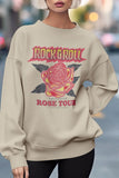 Rock and Roll Rose Vintage Music Sweatshirt