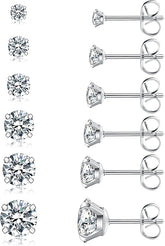 6 Pairs Stud Earrings Set