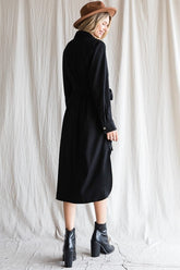 Button Down Shirt Long Dress