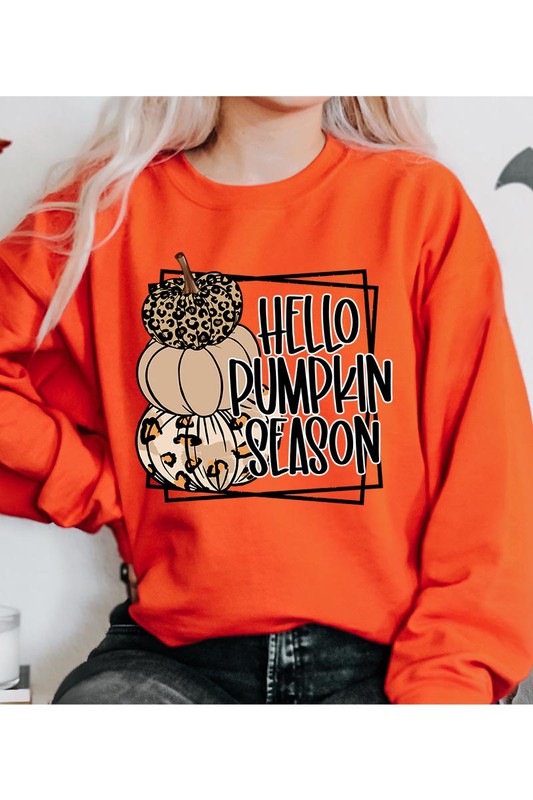 Hello Pumpkin Unisex Fleece Sweatshirt