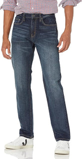 Classic Dark Wash Straight Fit Jeans for Men