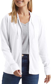 Cotton Full Zip-Up Hoodie for Women