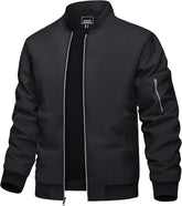Men's Bomber Jacket Lightweight Casual Windbreaker Zip Up Coat