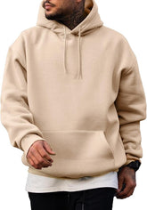 Mens Casual Cotton Hooded Collar Drawstring Hoodies