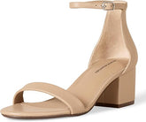 Women's Two Strap Heeled Sandal