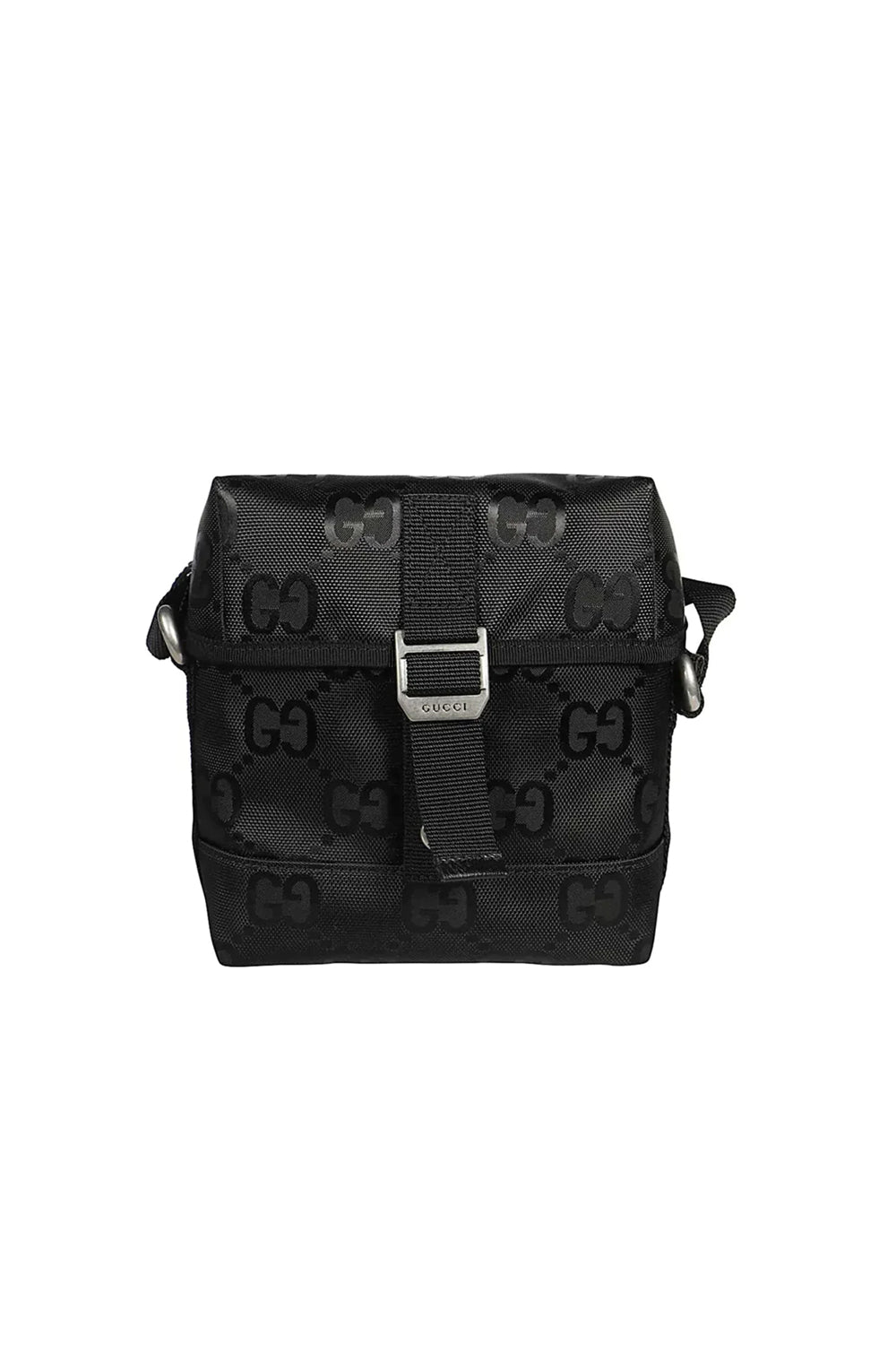 Gucci Econyl Nylon Monogram Off The Grid Messenger Bag Black