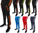 Two Stripe Cargo Pouch Track Pants in Black
