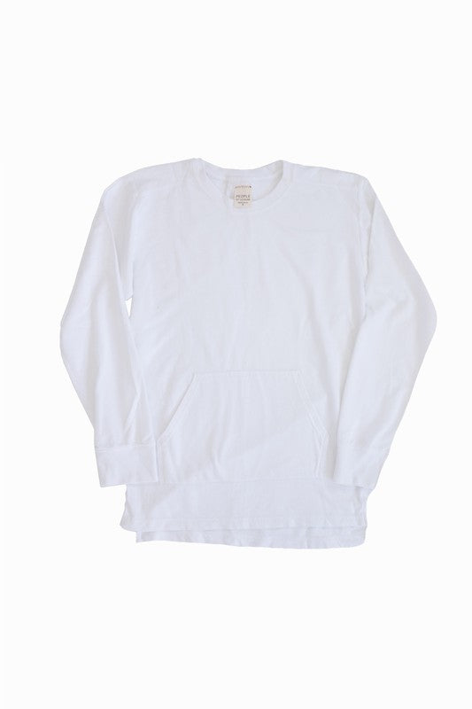 The Essentials Sweatshirt with pocket - White