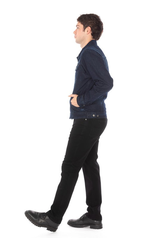 Denim Jeans Straight Skinny Slim Cotton Stretch For Men