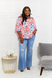Sew In Love Full Size Fresh Take  Floral Cold Shoulder Top