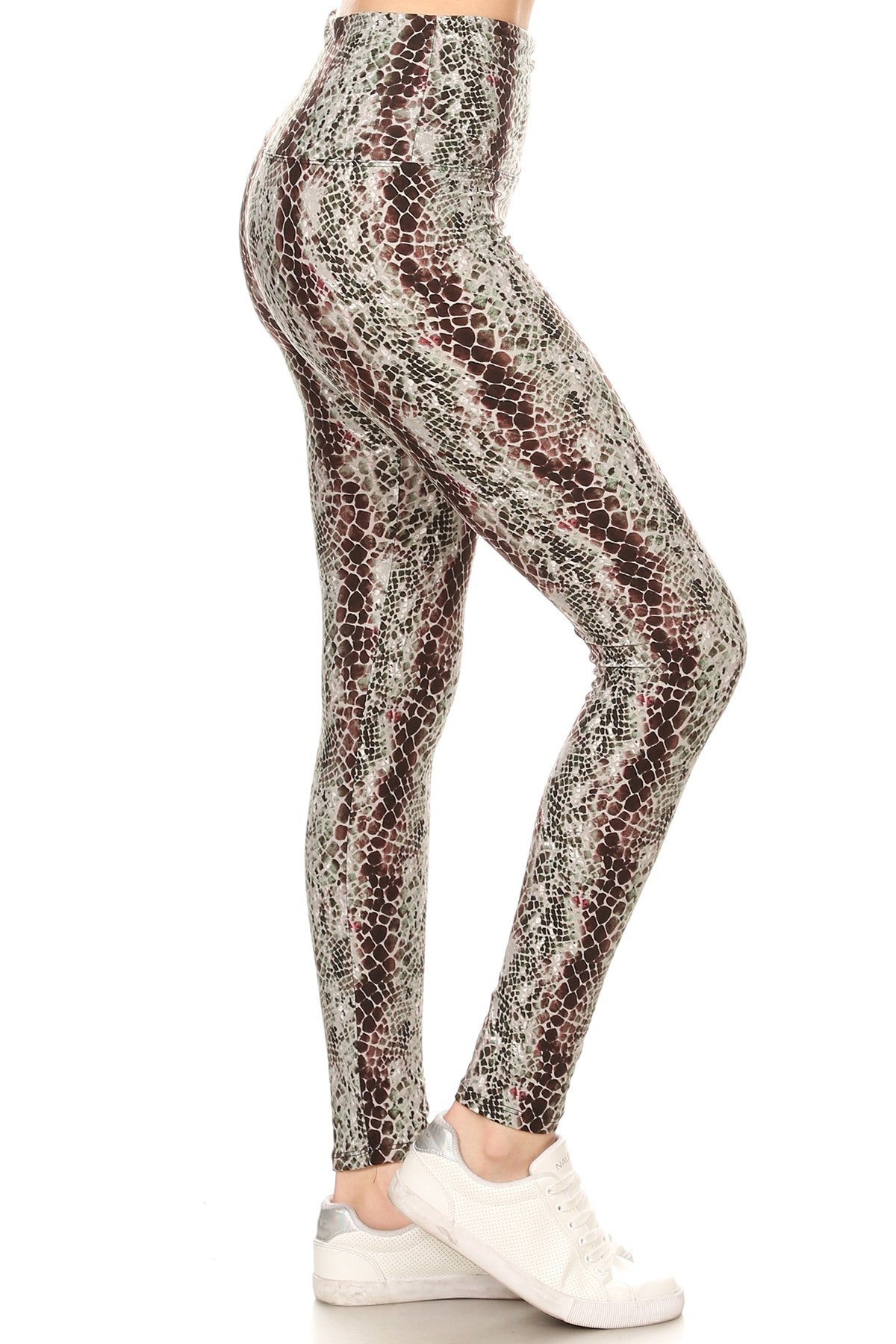 Yoga Snakeskin Printed Women's Knit Legging