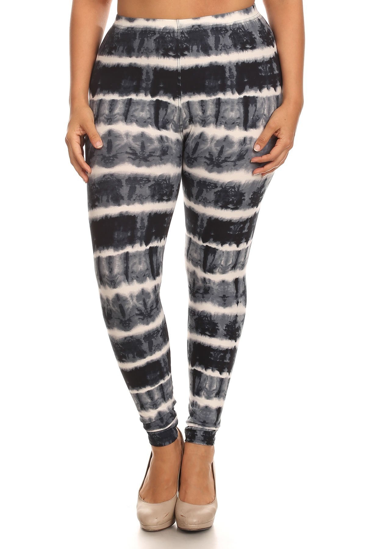 Fitted Tie Dye Print High Waisted Leggings 