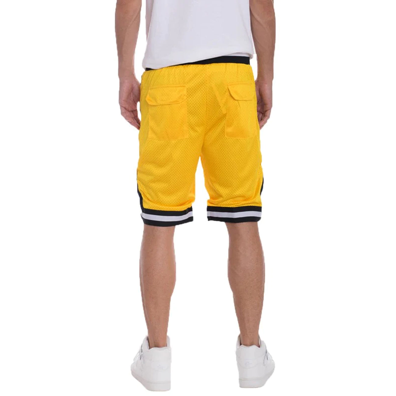 Striped Band Solid Basketball Shorts
