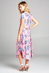 Floral Casual Midi Dress For Women