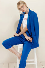 Solid Double Breast Blazer