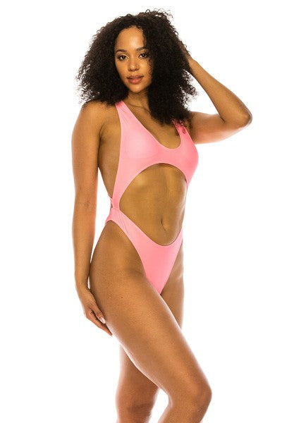 Sexy Cutout Neon Color One Piece Swimsuits