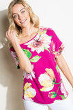 Plus Floral One Shoulder Boxy Top