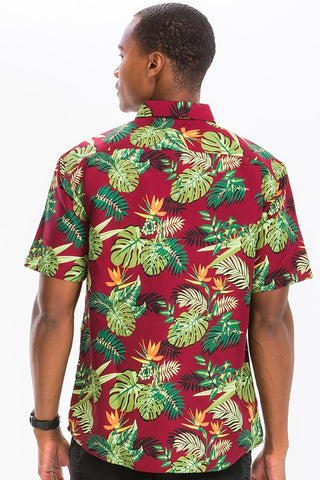 Hawaiian Button Down Shirt Ws7005
