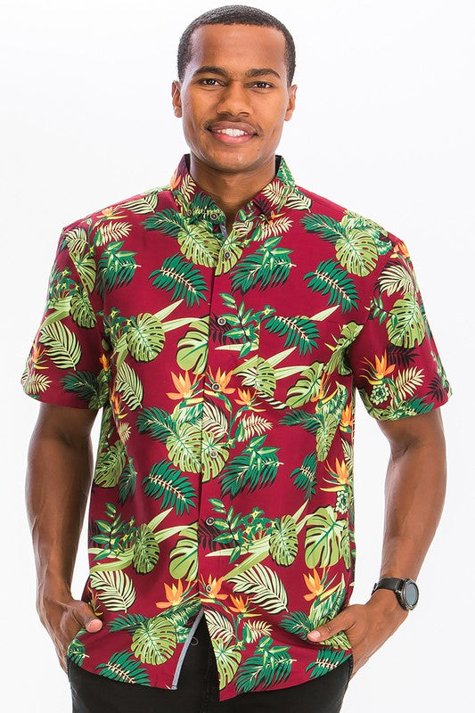 Hawaiian Button Down Shirt Ws7005