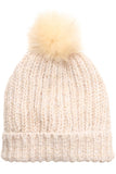 Women's Sequin Cable Knit Sherpa Lined Beanie Hat