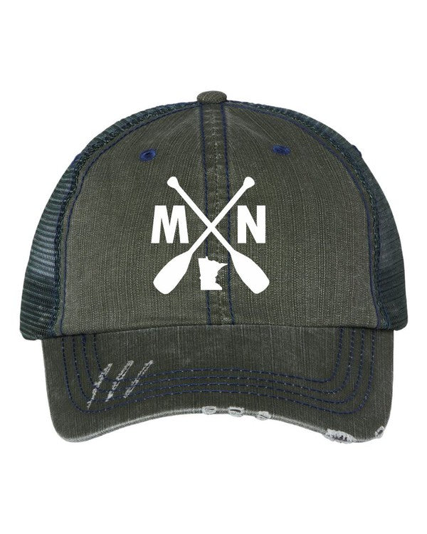 Mn With Paddles Embroidered Trucker Hat