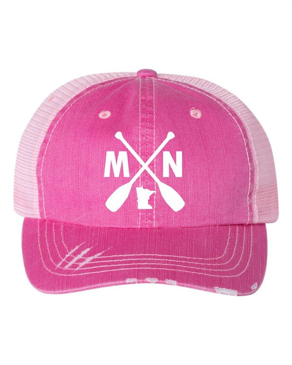 Mn With Paddles Embroidered Trucker Hat