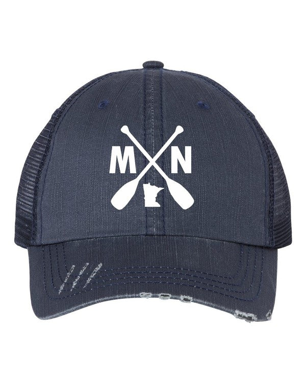 Mn With Paddles Embroidered Trucker Hat