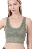 Seamless Lace Bra Top with Removable Bra Pads