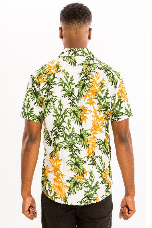 Weiv Mens Print Hawaiian Shirts
