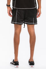 Mens Mesh Shorts With White Contrast Stitch