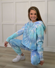 Blue Tie Dye Joggers Sweatpants