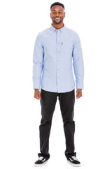 Mens Solid Long Sleeve Button Down Shirts