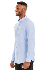 Mens Solid Long Sleeve Button Down Shirts