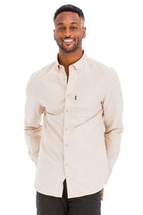 Mens Solid Long Sleeve Button Down Shirts