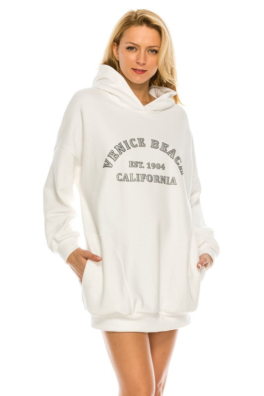 Venice Beach Hoodie Print Dress