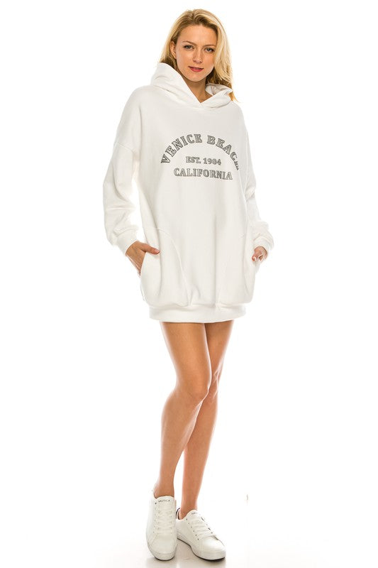 Venice Beach Hoodie Print Dress