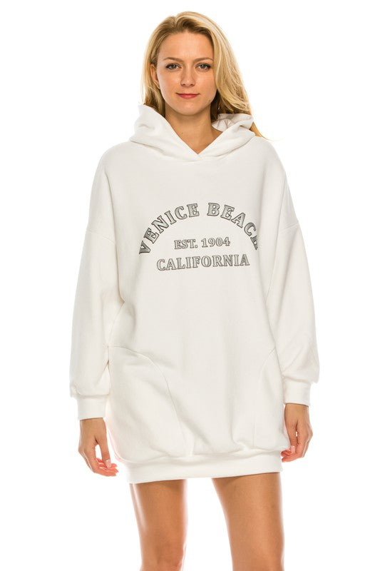 Venice Beach Hoodie Print Dress