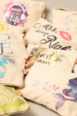 Multi Print Cotton Canvas Eco Pouch Bags
